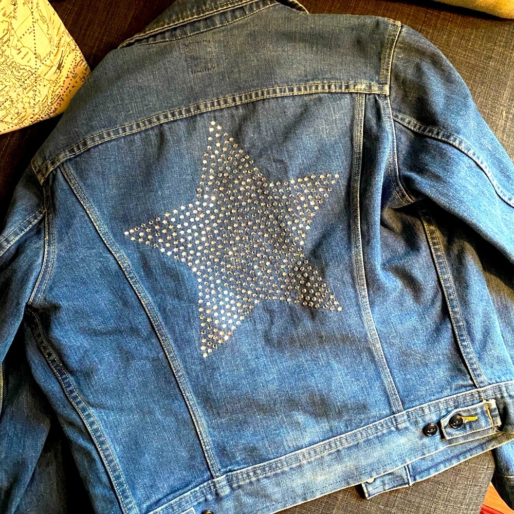 Custom UpCycle * Vintage Lee Rider Blue Jean Jacket